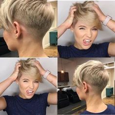 Pixie Sidecut, Easy Hairstyle Video, Twist Short, Kort Bob, Short Bobs, Haircut And Color, Short Pixie Haircuts, Short Blonde