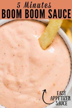 an easy appetizer sauce recipe with text overlay