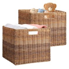 PRICES MAY VARY. ⭐MULTIPURPOSE CUBE STORAGE BASKETS - Make life more neat and organised. These 12.6x11x11.8 inch large wicker storage baskets are perfect for organising shelves at home or office. You can organise towels, toys, socks, clothes, bags, canned food, fruit, personal care products, books, magazines. Outdoor and indoor use can meet your different needs. ⭐PORTABLE AND PRACTICAL - This wicker basket comes with two handles and has a metal frame to keep it rigid for easy lifting and carryin Organising Shelves, Cube Storage Baskets, Wicker Storage Baskets, Large Woven Basket, Cube Storage Shelves, Baskets For Shelves, Basement Playroom, Cube Storage Bins, Wicker Storage