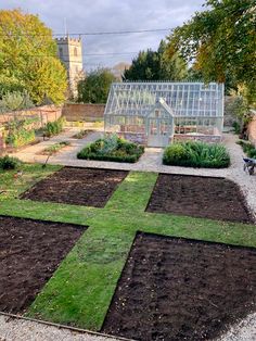 a garden with several different types of plants in it