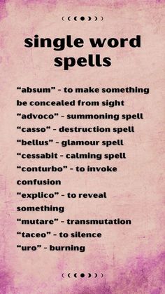 Short Spells Witchcraft, Most Powerful Magic Powers, Witchcraft Attraction Spells, Spells And Incantations, Light Magic Spells, Verbal Spells Witchcraft, Spell To Calm Someone Down, Single Word Spells Magic, Spell Ideas Witchcraft