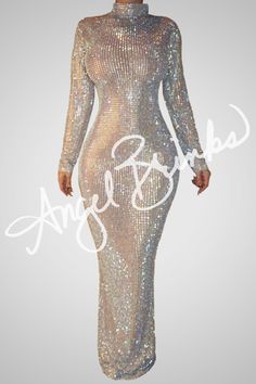 Glorious Shine Dress (Nude) Vma Performance, Angel Brinks, Shine Dress, Lil Kim, Feather Dress, Maxi Gowns, 4 Seasons, Crop Top Blouse, Classic Dress