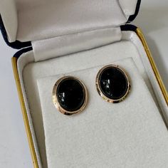 These Gorgeous Pierced Earrings Are 14k Yellow Gold, And Have A Single Oval Shaped Onyx Stone In The Center. They Are In Mint Condition These Beautiful Earrings Have Been Stored Away For A Few Years, And Since I Don’t Wear Them Any More, I Decided To List Them On Poshmark. Onyx Stone, Mint Condition, Earings Piercings, Stone Color, Beautiful Earrings, Onyx, Yellow Gold, Jewelry Earrings, Women Jewelry