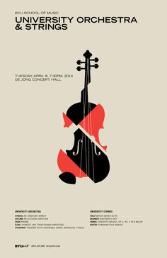 the poster for university orchestra and strings