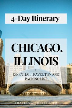 4 Day Chicago Itinerary Visiting Chicago, Chicago Travel Guide, Long Weekend Trips, North America Travel Destinations, Chicago Family