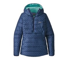 a women's hooded jacket in blue