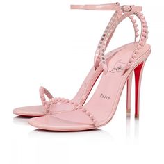 Ankle Strap Sandals Heels, So Me, Louboutin Heels, Rosy Pink, Patent Leather Heels, Red Bottoms, Sandal Fashion, Louboutin Shoes, Ankle Strap Sandals