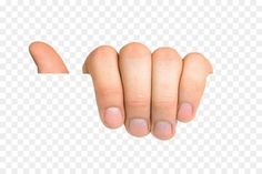 two fingers pointing at each other in opposite directions, with one hand holding the other's thumb