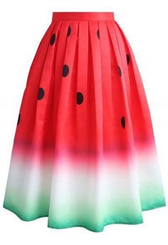 Green Polka Dot Skirt, Red Polka Dot Skirt, Midi Skirt Green, Chicwish Skirt, Jacquard Midi Skirt, Green Midi Skirt, Red Midi Skirt, Polka Dot Midi Skirt, Mid Calf Skirt