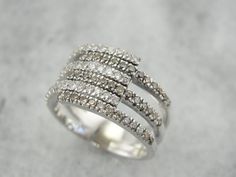 Modern White and Champagne Diamond Stacking Band 02CPN6 Diamond Stacking Band, Stacked Diamond Bands, Stacking Bands, Diamond Jewelry Designs, Top Rings, Champagne Diamond, Eternity Bands, New Hampshire, Favorite Things Gift