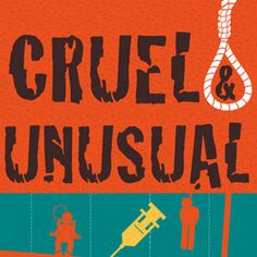 the cover of cruel and unusual, with an image of a man holding a hammer