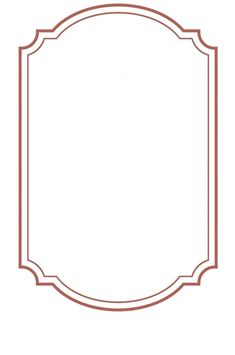 a brown and white frame with a red border on the bottom, in front of a white background