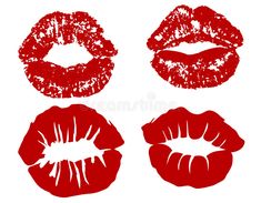 lipstick imprints on white background royalty illustration