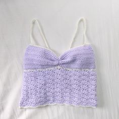 - Crochet Cropped Cami - Handmade - Size S - 100% Acrylic Yarn Crochet Seashell, Seashell Top, Meaningful Drawings, Crochet Inspo, Crochet Clothing, Cropped Tops, Cropped Cami, Going Out Tops, Oct 30