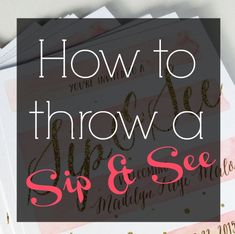 a pile of papers with the words how to throw a sip and see