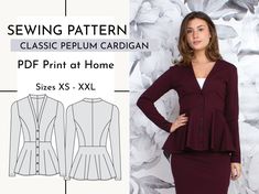 the sewing pattern for this jacket is easy to sew, and has long sleeves