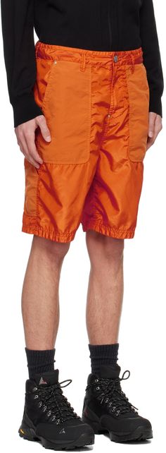 Polyester taffeta shorts. Moleskin trim and studs throughout. · Belt loops · Four-pocket styling · Zip-fly · Detachable felted logo patch at outseam · Patch pocket at outseam · Logo-engraved silver-tone hardware Supplier color: Orange Supplier code: 8015L1932 Spring Nylon Shorts With Side Pockets, Summer Utility Nylon Shorts, Utility Nylon Shorts For Summer, Summer Nylon Cargo Shorts With Pockets, Summer Nylon Cargo Shorts With Side Pockets, Nylon Shorts With Belt Loops For Summer, Summer Nylon Shorts With Belt Loops, Summer Nylon Shorts With Multiple Pockets, Relaxed Fit Nylon Cargo Shorts With Pockets