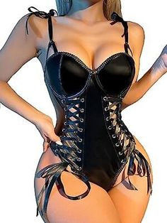 Premium Quality Corset Lingerie One Piece Tummy Control Bodysuit Boudoir Outfits Sexy Clubwear, Women's Sexy clothing Cheap Dance Costumes, Striper Outfits, Miss Candy, Goth Fits, Goth Lingerie, Gothic Lingerie, Corset Bodysuit, Performance Training, Body Suit Outfits