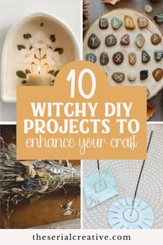 🌙 Dive into our magical collection of 10 witchy DIY projects that will transform your space into a spellbinding, enchanting abode. Embrace the Craft and let your creative spirit soar! Magical Diy Crafts, Hobbies For Witches, Diy Altar Decor, Crafts For Witches Diy, Diy Witch Altar Ideas, Wiccan Decor Diy Ideas, Magic Diy Crafts, Wiccan Crafts Diy Ideas, Practical Magic Crafts