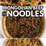 three different types of noodles with the words, monoguaian beef noodles