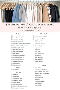 Wardrobe Template, Timeless Clothes, Style Capsule Wardrobe, Wardrobe Checklist, Style Capsule, Capsule Wardrobe Checklist, Outfit Minimalist, Classic Capsule Wardrobe, Capsule Closet