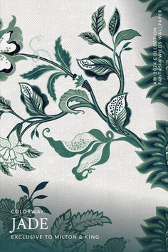 an image of jade magazine cover with flowers and leaves on the front, in green