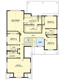 the first floor plan for a house