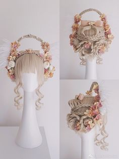 Fantasy Hairstyles, Kawaii Wigs, Avant Garde Hair, Cosplay Hair, Kawaii Hairstyles, Anime Hair