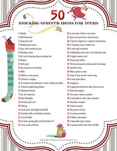 50 Stocking Stuffer Ideas For Teens | Holiday Help | Jingle Wisconsin - 101 WIXX Your Hit Music Station Teenage Things, Girl Mexican, Xmas List Ideas, Diy Frühling, Stocking Ideas, Diy Tumblr, Music Station, Diy Upcycling