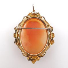 Antique Shell Cameo Pin Brooch in Art Deco Vermeil Frame with Seed Pearls Luxury Gold Brooches With Cabochon, Elegant Yellow Gold Medallion Brooches, Elegant Yellow Gold Baroque Brooches, Antique Gold Intaglio Brooches, Luxury Gold Intaglio Brooches, Elegant Gold Cameo Brooch, Elegant Gold Intaglio Brooches, Gold Filigree Oval Brooch, Ornate Gold Cabochon Brooches