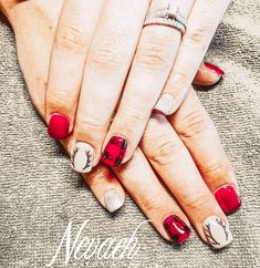 Cow Christmas Nails, Christmas Cow Nails, Winter Western Nails