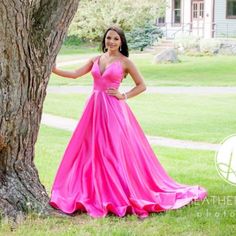 No Alterations Only Worn In These Pictures Sherri Hill Middle School Pageant Dresses, Pagent Dresses Teen, Pink Pageant Dresses, Pink Pageant Dress, Pageant Dresses For Teens, Pink Satin Dress, Prom Dress Color, Sherri Hill Dresses, Sherri Hill