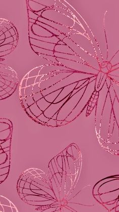 a purple butterfly pattern on a pink background