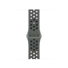 an apple watch strap with holes on the front and back, shown in grey color