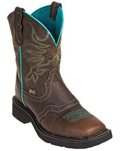 Justin Women's Mandra Brown Western Boots - Square Toe | Boot Barn Cowgirl Boots Round Toe, Square Toe Cowgirl Boots, Chocolate Boots, Cowgirl Boots Square Toed, Pattern Outer, Justin Boots Womens, Womens Cowgirl Boots, Brown Cowboy Boots, Boots Square Toe