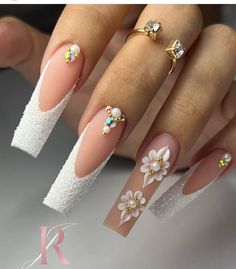 Business Nails, Fancy Nails Designs, Gel Nails Diy, Cute Acrylic Nail Designs, Uñas Acrilicas, Luxury Nails, Coffin Nails Designs, Nail Extensions