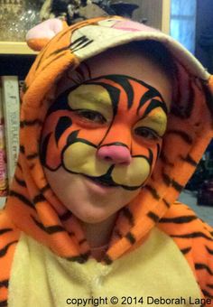 Tigger Tigger Halloween Makeup, Tigger Makeup Halloween, Tigger Make Up Halloween, Tigger Make Up, Tigger Makeup, Winnie The Pooh Face