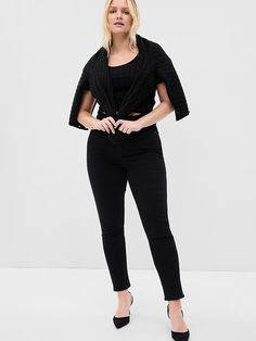 Gap High Rise Jeans For Work, Chic Straight Leg Gap Jeans, Gap Stretch Jeans For Spring, Gap Stretch Jeans For Fall, Gap High Rise Fitted Jeans, Gap Fitted High Rise Jeans, Gap High-rise Fitted Jeans, Gap Fitted High-rise Jeans, Gap Fitted Jeans For Fall