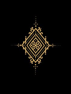 a black and gold background with an intricate design