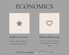 two different types of symbols with the words'economics'and'shark notes '