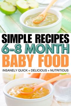 this is a picture of baby food... pin on 6-8 month baby food 7 Month Old Food, 8 Month Old Food, 6 Month Old Food, 8 Month Old Baby Food, Baby Food Ideas, Baby Food 8 Months