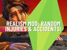 an image of a cartoon character with text reading realism mod - random injuries & accident