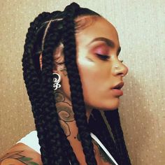 Kehlani Big Box Braids, Jumbo Box Braids, Box Braids Styling, Pinterest Hair, Trending Hairstyles, Long Straight Hair, Long Braids, Black Braids