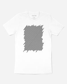 Our best-selling, artist-created graphic tee. VESTIGE designs take inspiration from modern art and NYC— where the brand was born. The shirt is cut in soft cotton and screen printed with our exclusive in-house design. Minimal T Shirt Design, Minimal T Shirt, Print Shirts For Men, Tshirt Design Inspiration, Minimal Prints, Shirt Design Inspiration, Cut Shirts, Stripes Design, Graphic Shirts