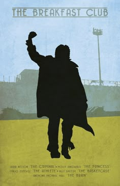 the breakfast club movie poster with a man holding a baseball bat in his right hand