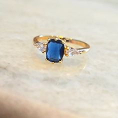 Zircon Material Ship The Same Day Absolutely New Size 9 Vintage Blue Sapphire Ring, 2 Carat Diamond Ring, Size 4 Rings, Princess Diamond Ring, Casual Rings, Vintage Silver Rings, Vintage Style Rings, Trendy Ring, Blue Sapphire Rings