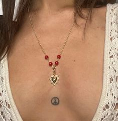 Vinnie Westwood Necklace, Red Heart Vivienne Westwood Necklace, Vividness Westwood Necklace, Vivian’s Westwood Necklace, Vivienne Westwood Rare Necklace, Dope Jewelry, Jewelry Lookbook, Funky Jewelry, Hippie Chic