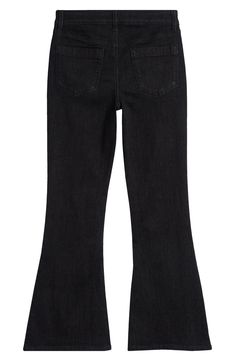 Wide-leg styles are all the rage right now, and your kid will be right on trend in these retro flare jeans made with a mid-rise waist. Zip fly with button closure Front scoop pockets; back patch pockets 98% cotton, 2% elastane Machine wash, tumble dry Imported Retro Flare Jeans, Mid Rise Flare Jeans, Back Patch, Flare Jeans, Mid Rise, Right Now, Wide Leg, Nordstrom, Black