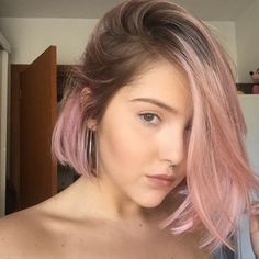 Pink Ombre Hair, Pastel Pink Hair, Ombré Hair, Short Straight Hair