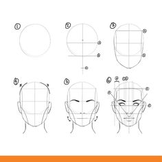 how to draw an anime head with different angles and haircuts for beginners